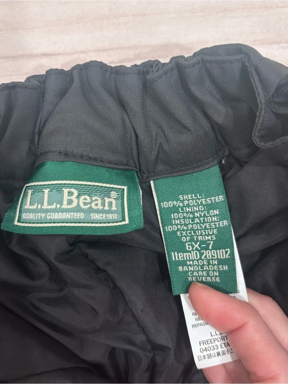 L.L.Bean Kids Cold Buster Snow Pants 6X-7